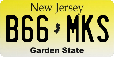 NJ license plate B66MKS