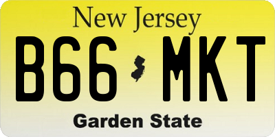 NJ license plate B66MKT