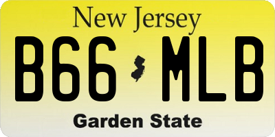 NJ license plate B66MLB