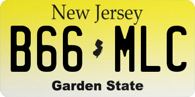 NJ license plate B66MLC