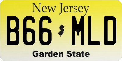 NJ license plate B66MLD