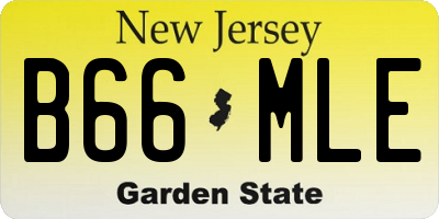 NJ license plate B66MLE