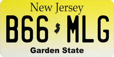 NJ license plate B66MLG