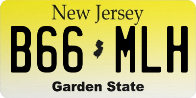 NJ license plate B66MLH