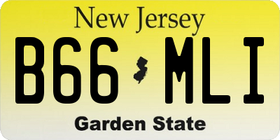 NJ license plate B66MLI