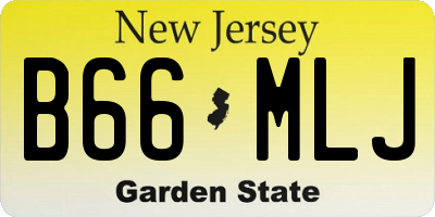 NJ license plate B66MLJ