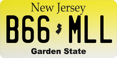 NJ license plate B66MLL