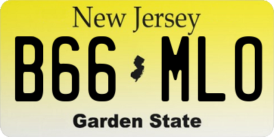 NJ license plate B66MLO
