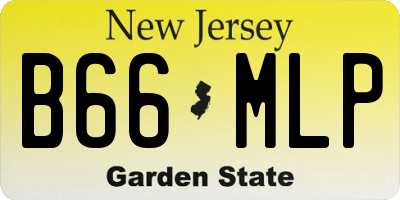 NJ license plate B66MLP