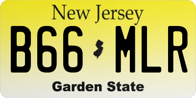 NJ license plate B66MLR
