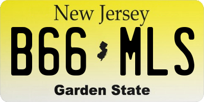 NJ license plate B66MLS