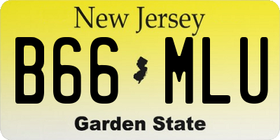 NJ license plate B66MLU
