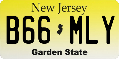 NJ license plate B66MLY