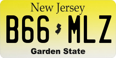 NJ license plate B66MLZ