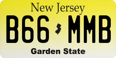 NJ license plate B66MMB