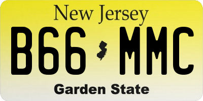 NJ license plate B66MMC