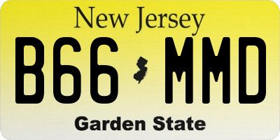 NJ license plate B66MMD