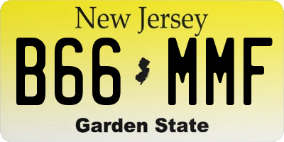 NJ license plate B66MMF