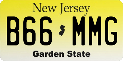 NJ license plate B66MMG