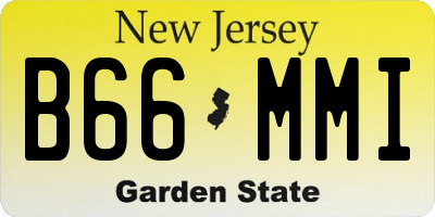 NJ license plate B66MMI