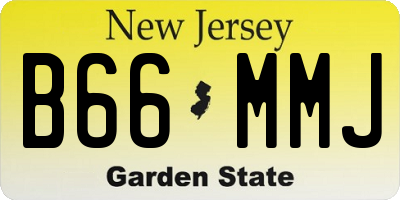 NJ license plate B66MMJ