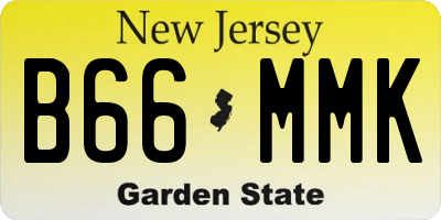 NJ license plate B66MMK