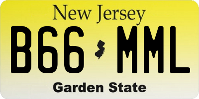 NJ license plate B66MML