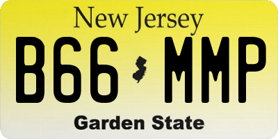 NJ license plate B66MMP