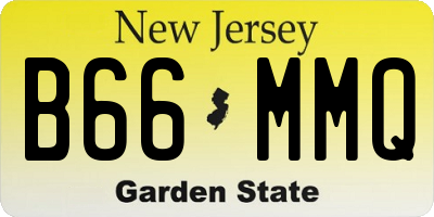 NJ license plate B66MMQ