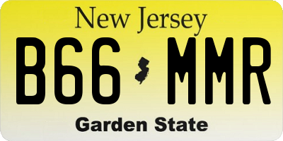 NJ license plate B66MMR