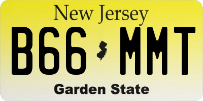NJ license plate B66MMT