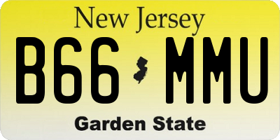 NJ license plate B66MMU