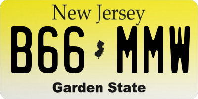 NJ license plate B66MMW