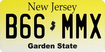 NJ license plate B66MMX