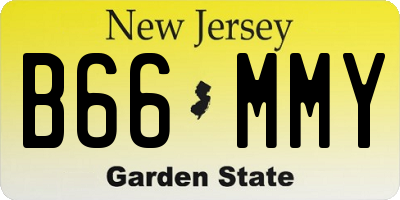 NJ license plate B66MMY