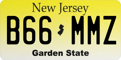 NJ license plate B66MMZ