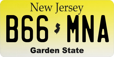 NJ license plate B66MNA