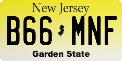 NJ license plate B66MNF