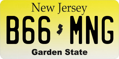 NJ license plate B66MNG