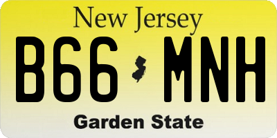 NJ license plate B66MNH