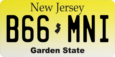 NJ license plate B66MNI