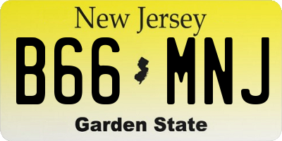 NJ license plate B66MNJ