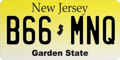 NJ license plate B66MNQ