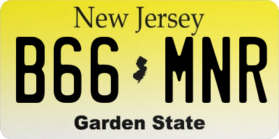 NJ license plate B66MNR