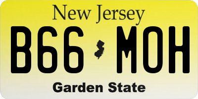 NJ license plate B66MOH