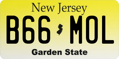 NJ license plate B66MOL