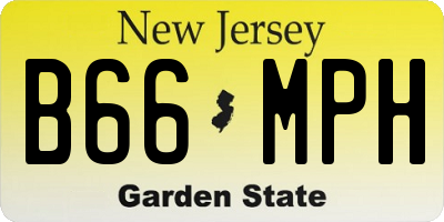 NJ license plate B66MPH
