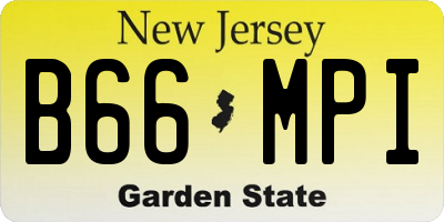 NJ license plate B66MPI