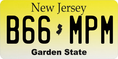 NJ license plate B66MPM