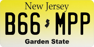NJ license plate B66MPP